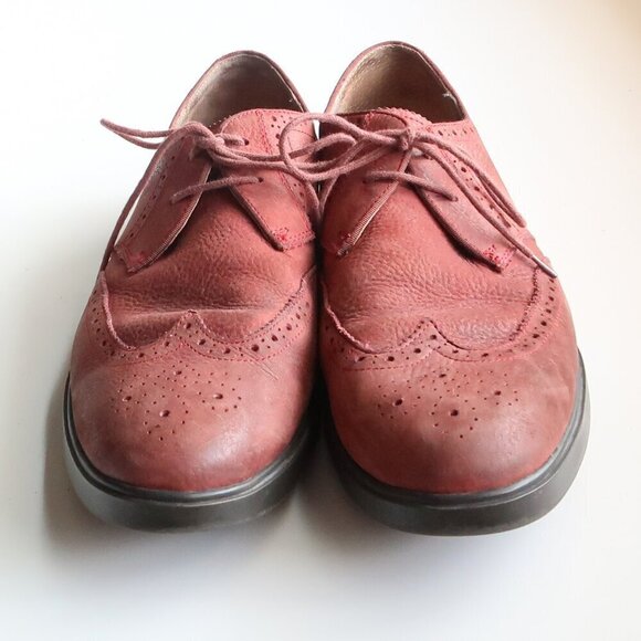 Polo by Ralph Lauren Orrick Burnt Red Leather Wingtip Oxfords Men's Lace-up Shoe - Picture 4 of 16